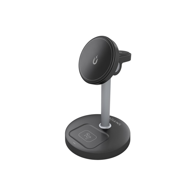 Caricabatterie wireless Aisens 15W - USB-C - Protocollo Qi2 - Cellulari. Apple Watch e cuffie - Protezione da sovratensi