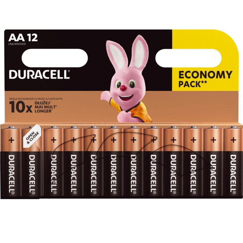 Duracell Alkaline 12 Batterie AA Stilo LR6 1.5V