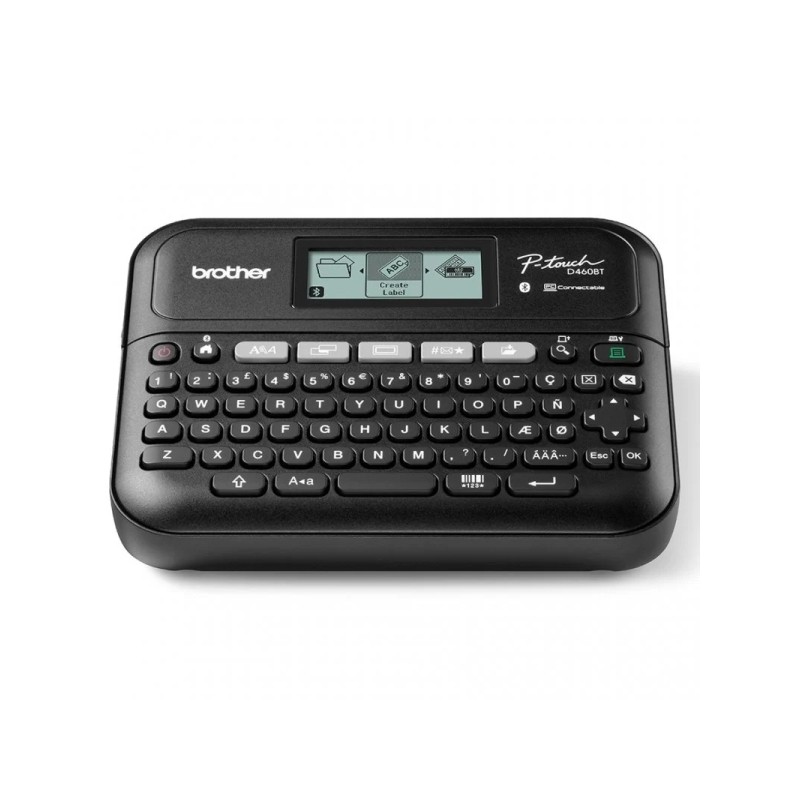 Stampante elettronica di etichette Brother P-Touch D460BT - Display LCD - Larghezza massima del nastro 18 mm - Bluetooth