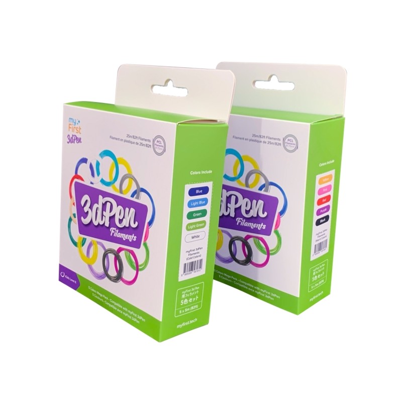 MyFirst Filament Refill - Confezione da 5 ricariche di filamento per la creazione di penne 3D - Colori freddi. blu. azzu