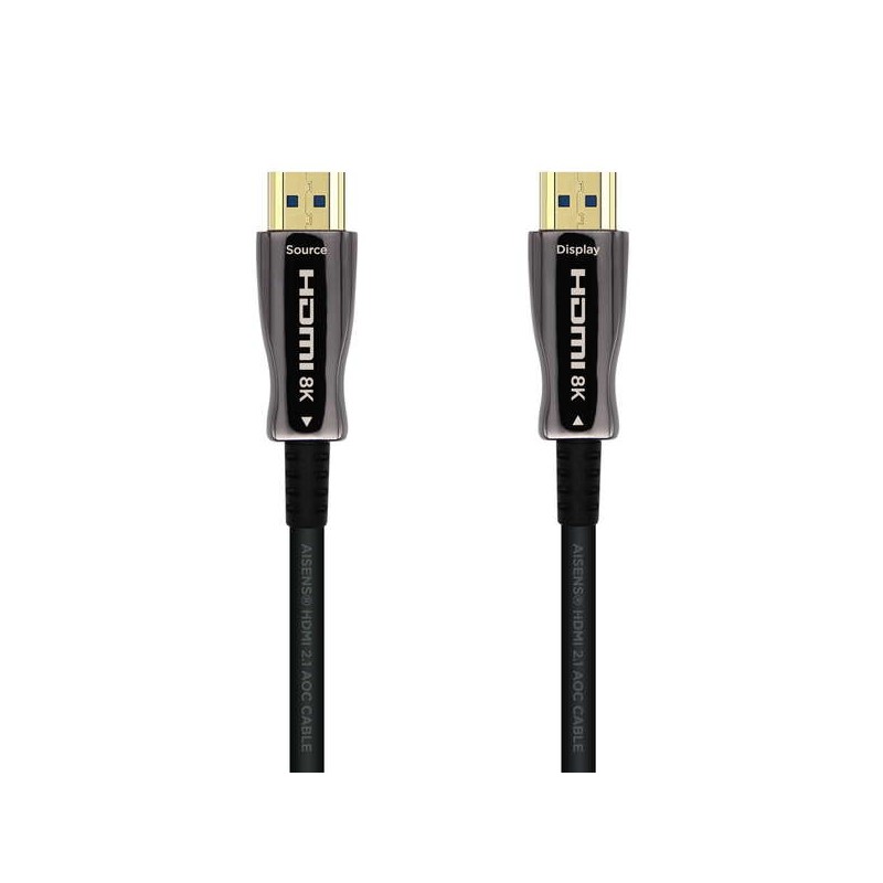 Aisens Cavo HDMI V2.1 AOC (Cavo ottico attivo) Fibra ottica ultraveloce UHS 8K@60Hz 4K@120Hz 4:4:4 48Gbps - A/M-A/M - 25