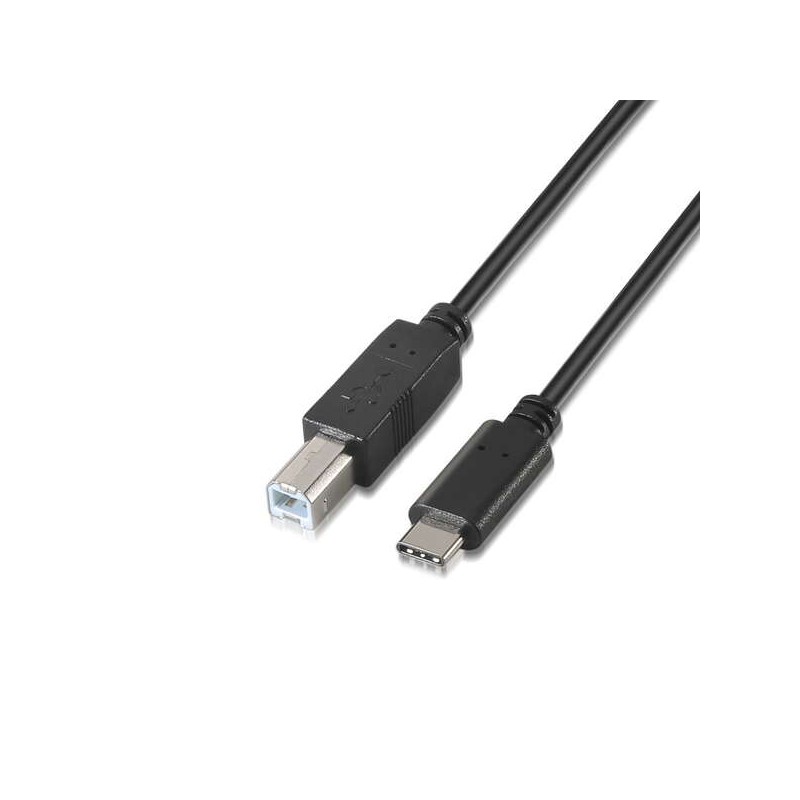 Cavo stampante Aisens USB 2.0 3A - Tipo USB-C maschio a B maschio - 1.0 m - Colore nero