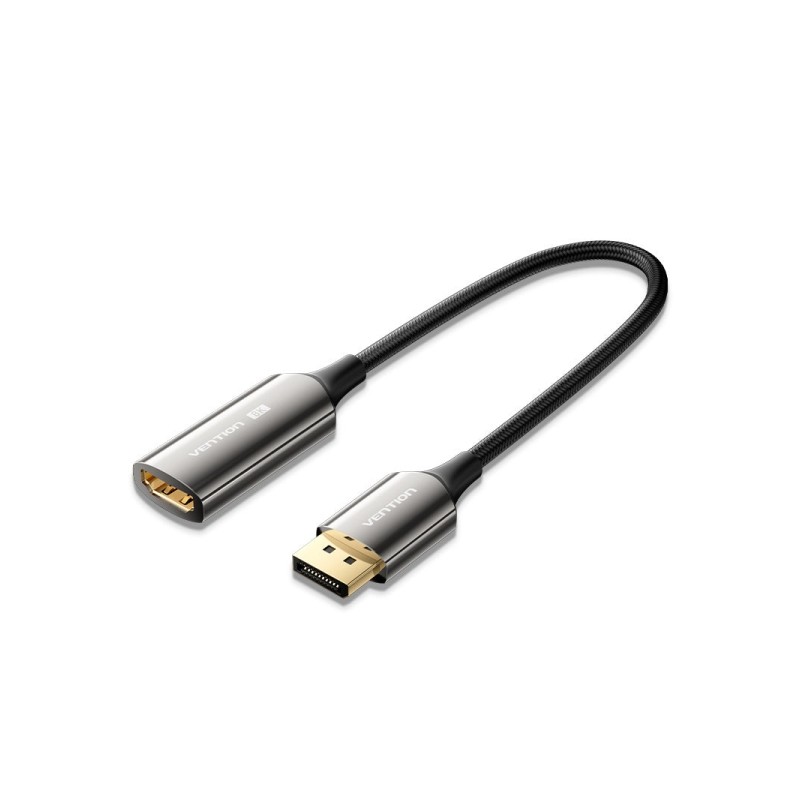 Adattatore Vention Displayport 1.4 8K maschio a HDMI 2.1 8K femmina - 0.25 m - Intrecciato - Colore nero