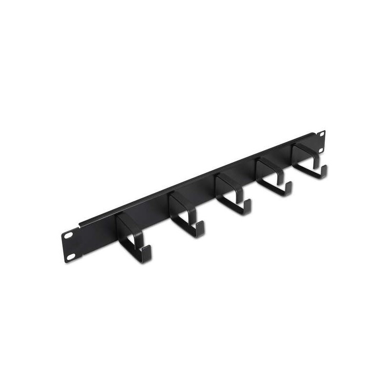 Organizzatore di cavi Aisens in metallo con 5 anelli - 19 1U - Nero