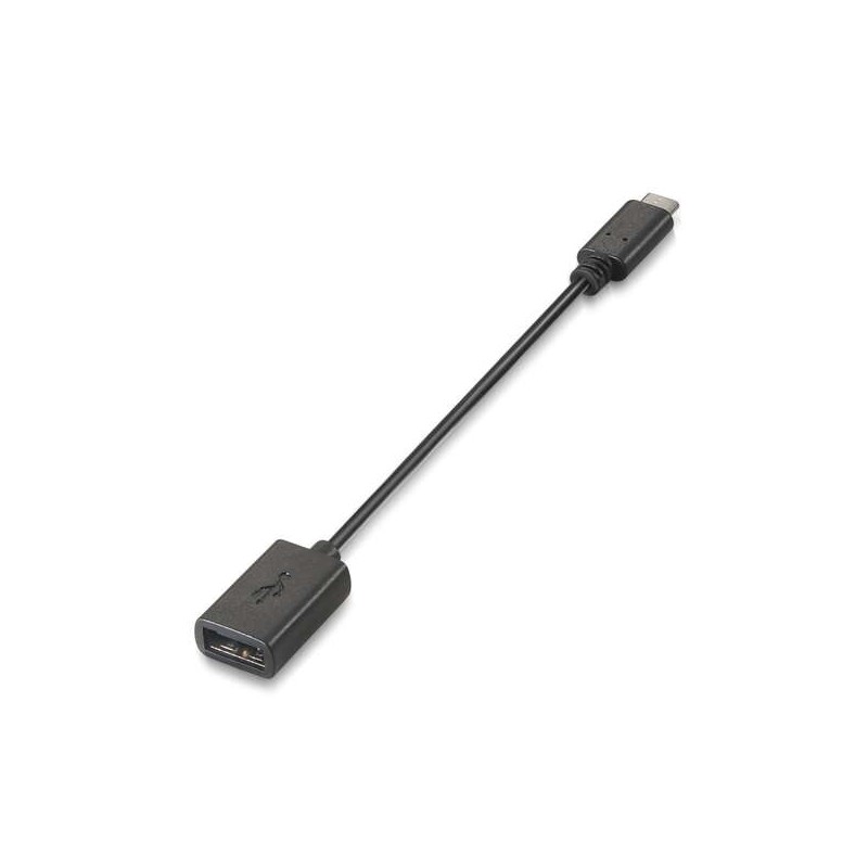 Cavo Aisens USB 2.0 3A - Tipo USB-C/MA Femmina - 15 cm - Colore Nero