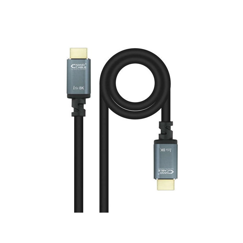 Cavo Nanocable  HDMI 2.1 IRIS 8K Maschio a HDMI 2.1 IRIS 8K Maschio 1m - Colore Nero