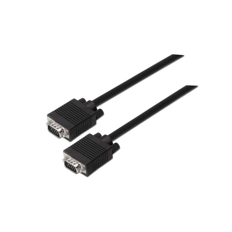 Cavo SVGA Aisens - HDB15/Macho-HDB15/Macho - 1.8 m per Monitor - Televisione e Proiettore - Colore Nero