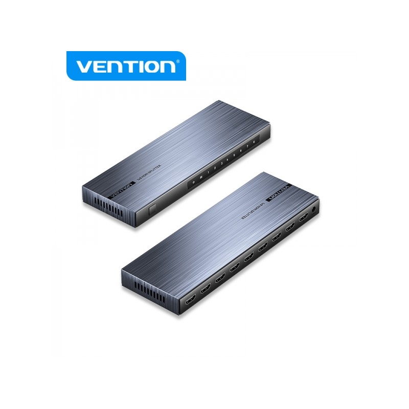 Vention Splitter HDMI 2.0 1x8 - 4K - Alluminio nero