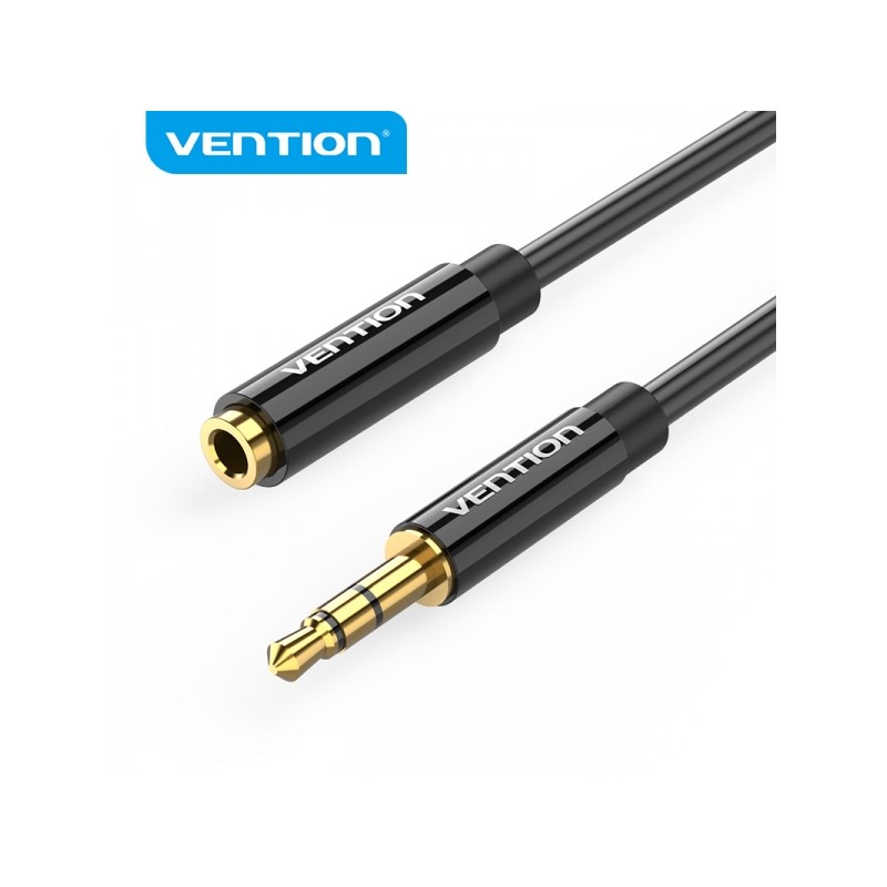 Vention Cavo di prolunga stereo da Jack 3.5 maschio a Jack 3.5 femmina - 0.5 m - Colore nero