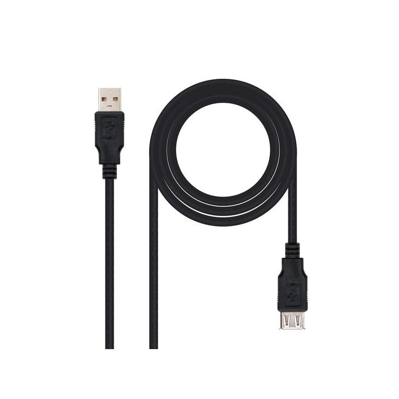 Cavo di prolunga Nanocable da USB-A 2.0 maschio a USB-A femmina 1 m