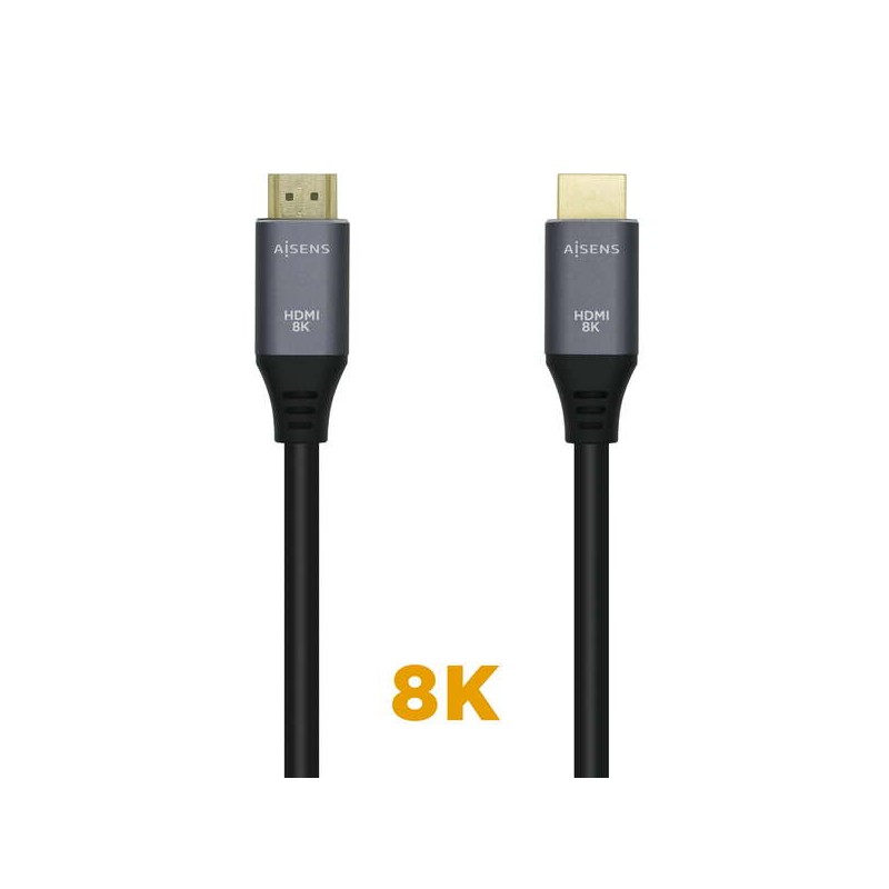 Cavo HDMI Aisens V2.1 Ultra High Speed 8K@60Hz 48Gbps - A/MA/M - 0.5 m - Colore nero