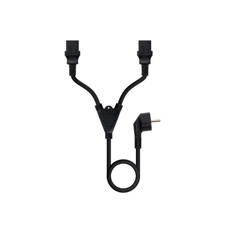Cavo di alimentazione Nanocable  CEE7 maschio a 2x C-13 femmina 1.80 m - Colore nero