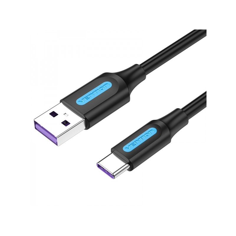 Vention Cavo da USB 2.0 maschio a USB-C maschio - 3 m - 5A 100W 480Mbps - Nero - Colore nero