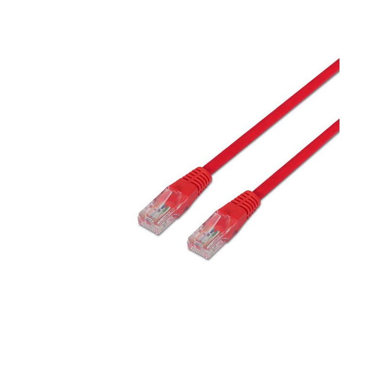 Cavo di rete Aisens Patch Cord RJ45 Cat.6 UTP AWG24 - 1.0 m - 10/100/1000 Mbit/s - Colore rosso