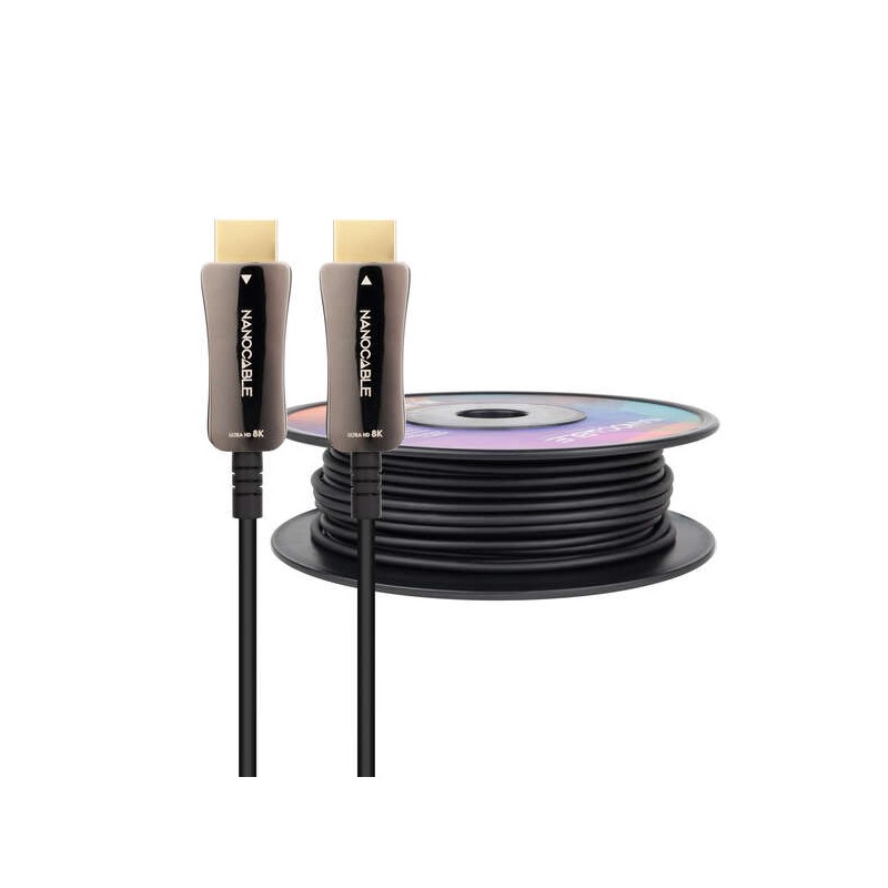 Cavo Nanocable HDMI v2.1 AOC maschio a HDMI v2.1 maschio 60 m - 8K@60Hz 4K@120Hz 48Gbps - Nero