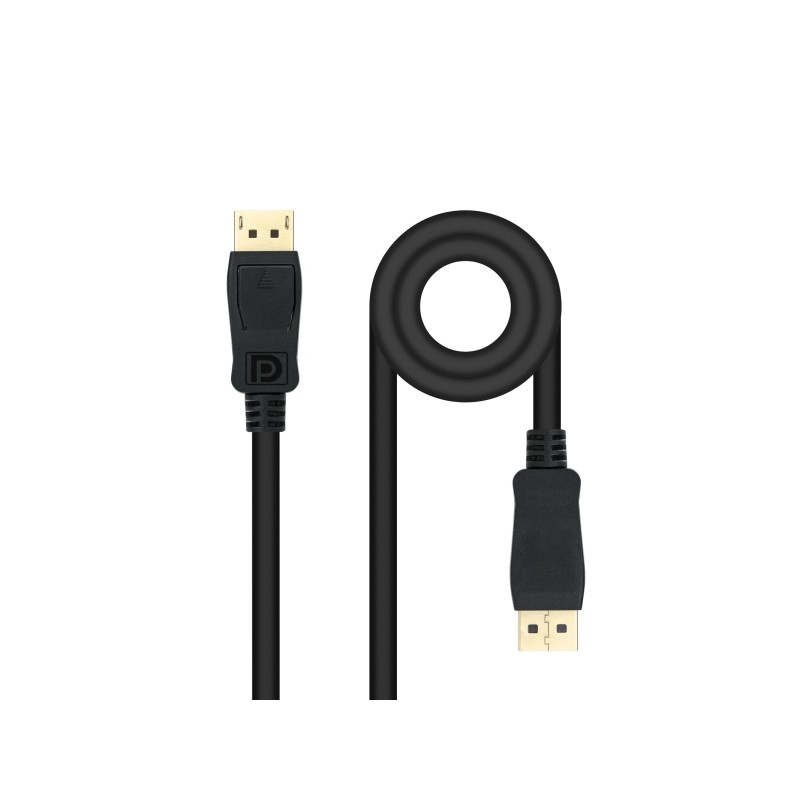 Cavo Nanocable Displayport 1.4 DP/M-DP/M - Lunghezza 3 m - Supporta risoluzioni video fino a 8K - Colore nero