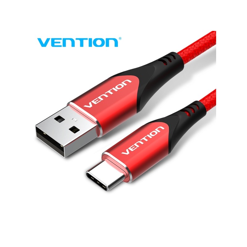 Vention Cavo USB 2.0 A-C 3A - Carica rapida 3A - Compatibile con Huawei FCP/QC - Resistente intreccio in nylon - Trasfer