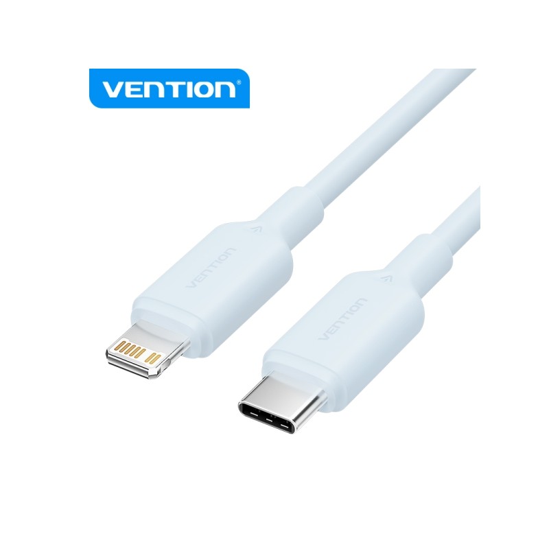 Vention Cavo da USB-C a Lightning - Connettore nichelato - Potenza 27W - Corrente 3A - Colore blu
