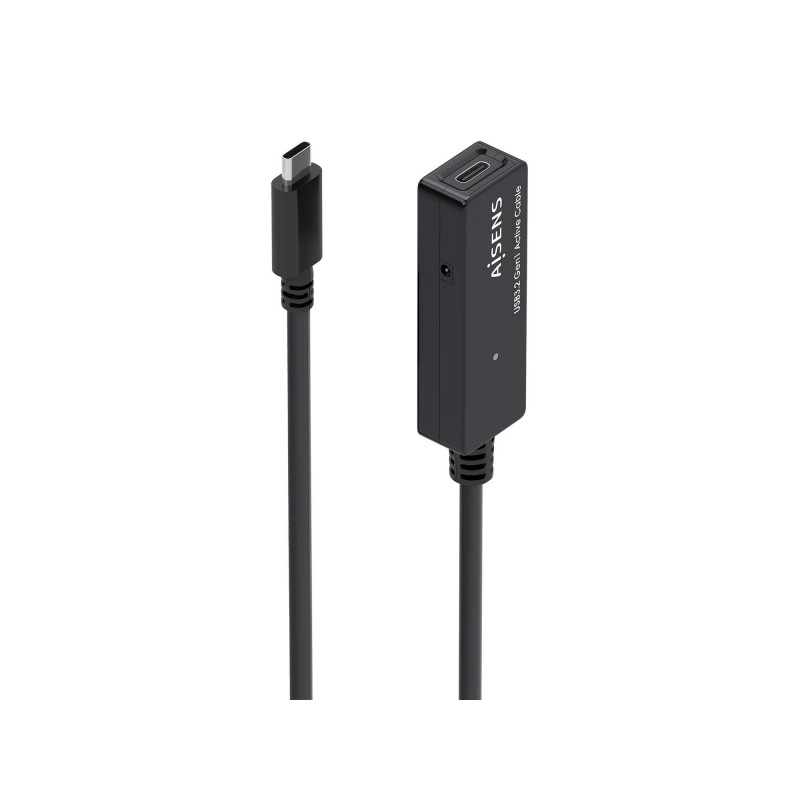 Cavo di prolunga Aisens USB 3.2 Gen1x1 con amplificatore - USB-C/M-USB-C/H - 10 m - Colore nero