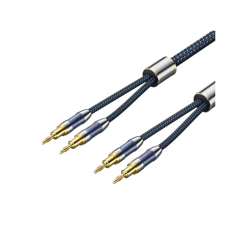 Vention Cavo stereo da 3x Banana maschio a 2x Banana maschio - 3 m - Attorcigliato - Colore blu