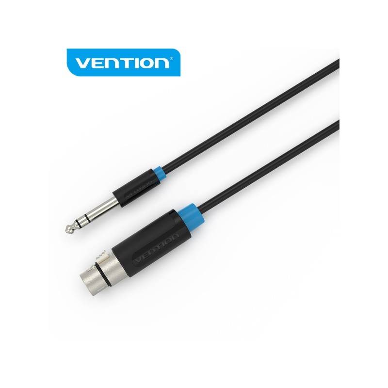 Cavo audio Vention - Da jack 6.5 mm a XLR - Connettore stereo - Materiale PVC resistente - Alta qualità del suono - Col