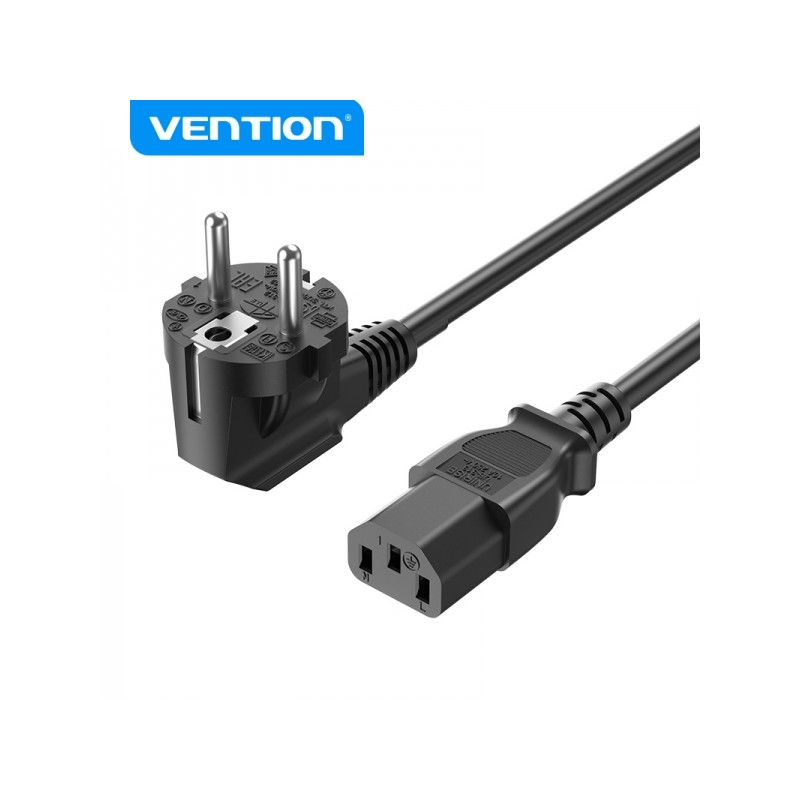 Vention Cavo di alimentazione da UE a C13 - 1.8 m - Nero - Colore nero