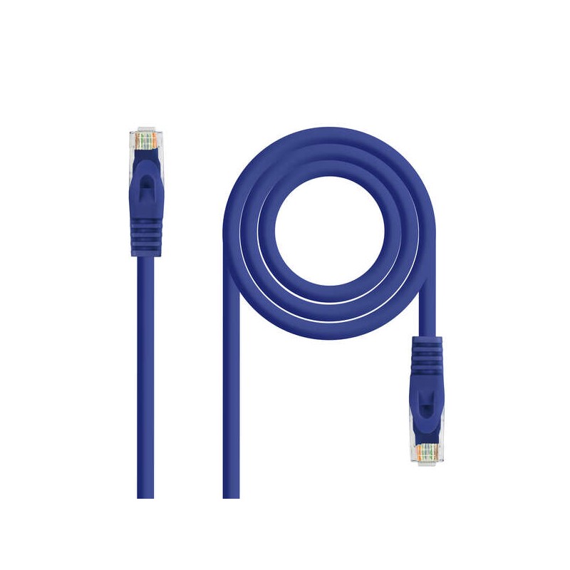 Cavo patch per cavo di rete Nanocable  LSZH Cat.6A UTP AWG24 30 cm - Colore blu