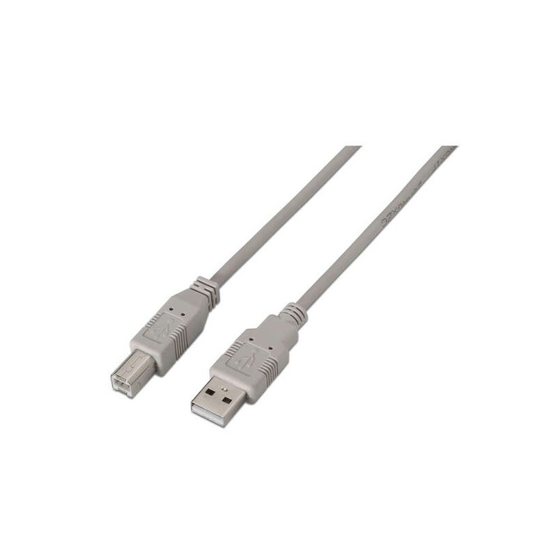 Cavo per stampante Aisens USB 2.0 - Tipo A maschio a Tipo B maschio - 1.8 m - Colore beige