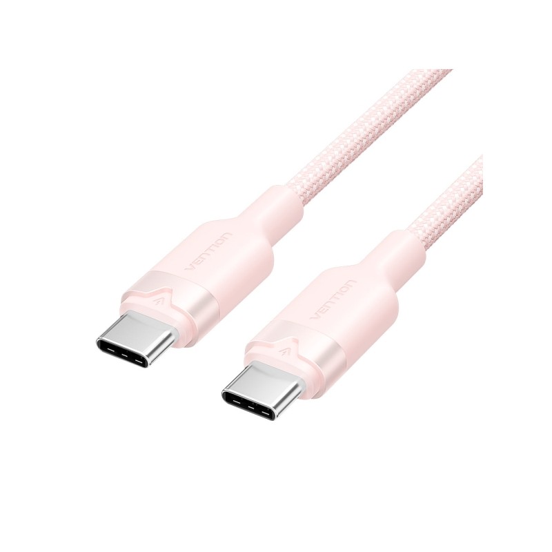Vention da USB-C a USB-C 3A 60W - 2 m - Attorcigliato - Rosa