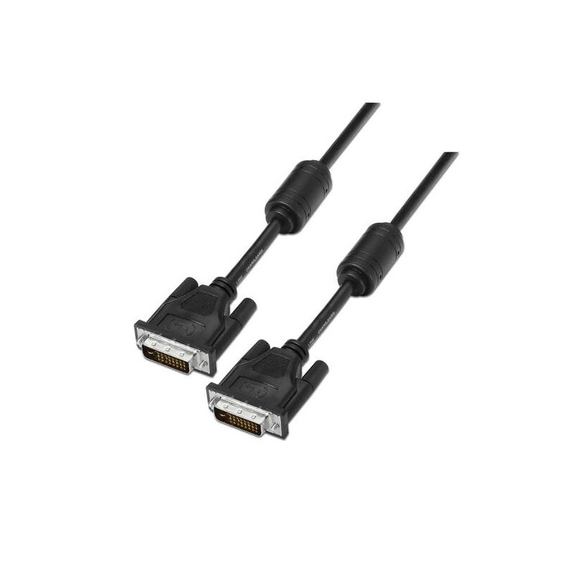 Cavo Aisens DVI Dual Link 24+1 con ferrite - DVI-D maschio a DVI-D maschio - 1.8 m - (2560 x 1600) - Colore nero