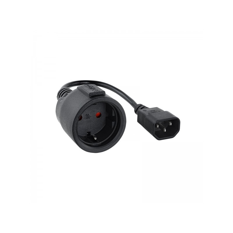 Cavo adattatore di alimentazione Nanocable per SAIS C14/M a CEE7/H 16A 0.5 m - Colore nero