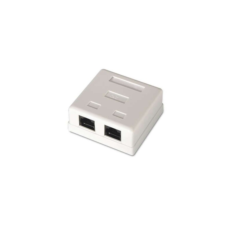 Aisens Rosetta di superficie RJ45 Cat.6 UTP 2 prese - Colore bianco