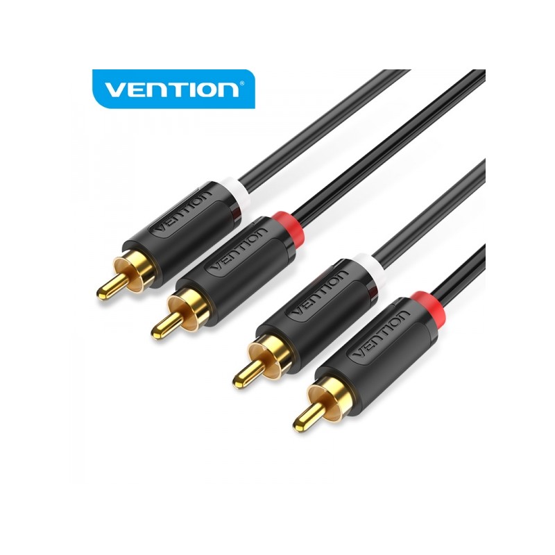 Vention Cavo stereo da 2x RCA maschio a 2x RCA maschio - 1.5 m - Colore nero