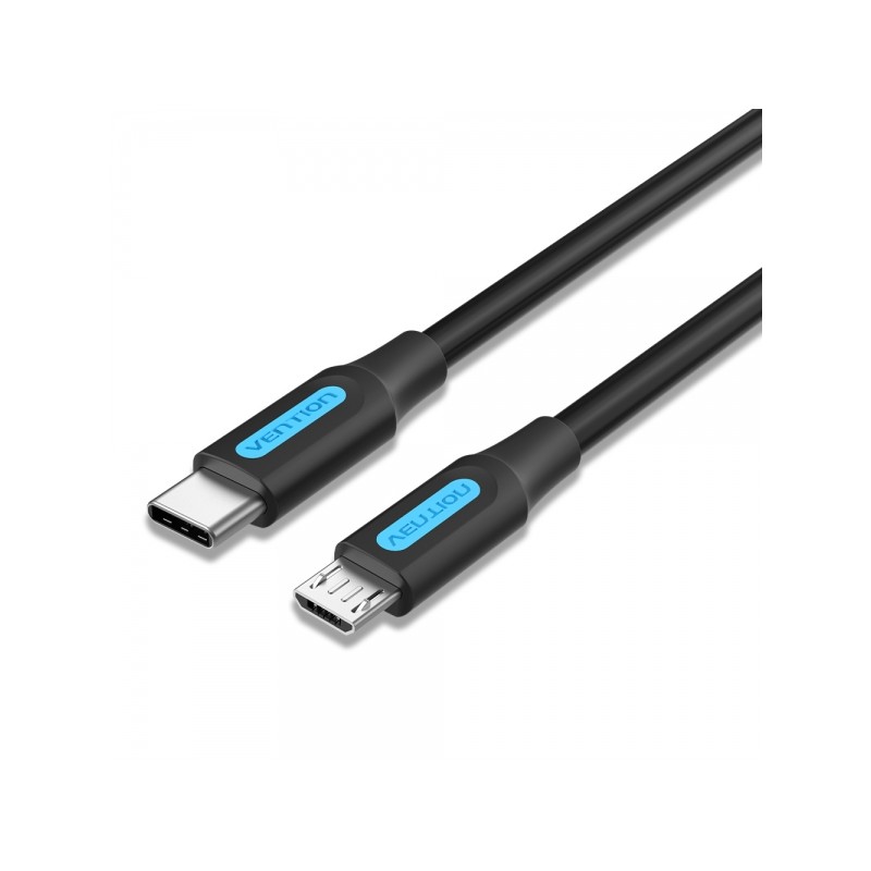 Vention Cavo da USB-C maschio a MicroUSB maschio - 0.5 m - 2A 10W 480Mbps - Nero - Colore nero