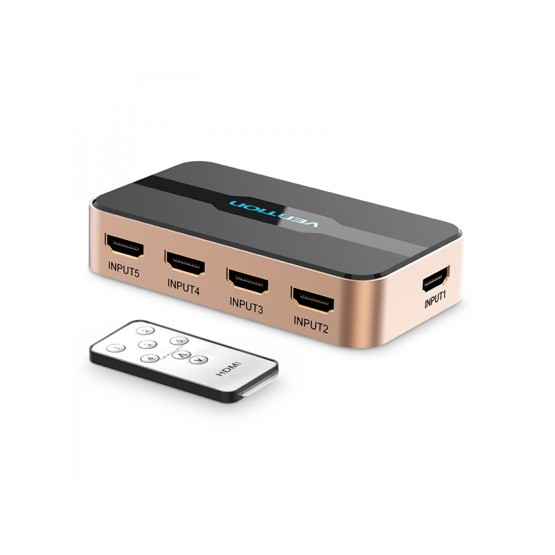 Vention Duplicatore da HDMI femmina a HDMI maschio 5x - Colore oro
