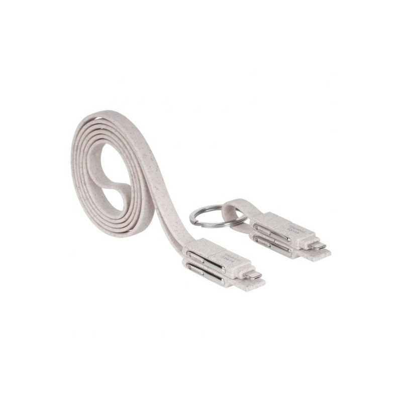 Mars Gaming MCA-ECO Pacchetto cavi ecologici - Fibra di grano - Antigroviglio - Ricarica ultraveloce 3.1A - Trasferiment