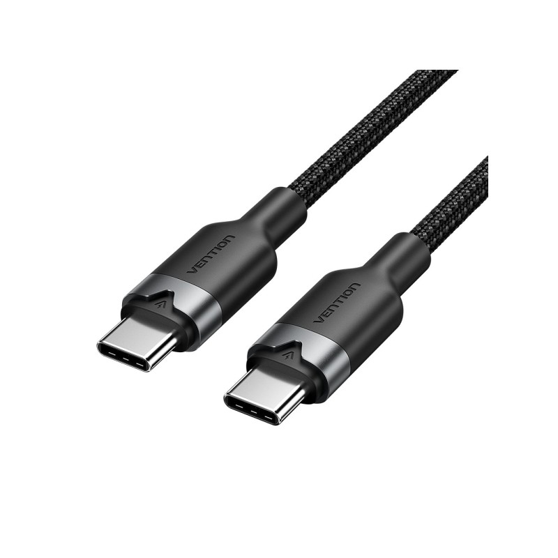 Vention Cavo da USB-C a USB-C 3A 60W - 1 m - intrecciato - nero - Cavo da USB-C a USB-C 3A 60W - 1 m - intrecciato - ner