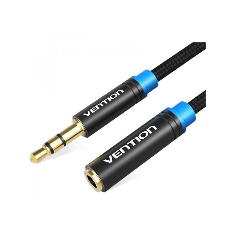 Vention Cavo di prolunga stereo da Jack 3.5 maschio a Jack 3.5 femmina - 2 m - Nero