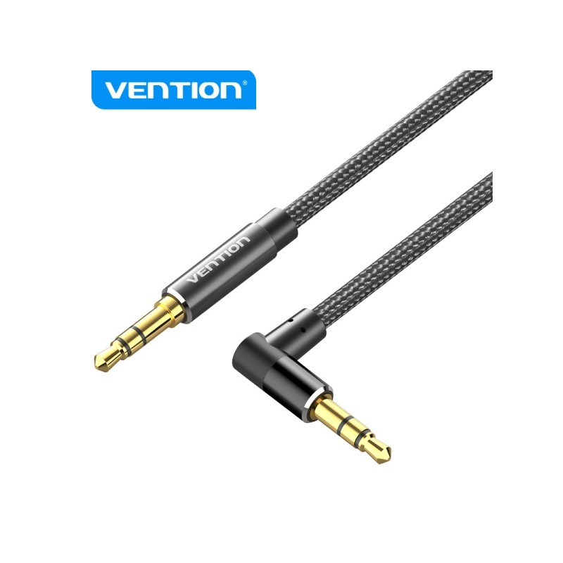 Cavo audio Vention - Connettore angolare a 90° - Placcato oro - Alloggiamento in alluminio - Rame smaltato - Treccia in