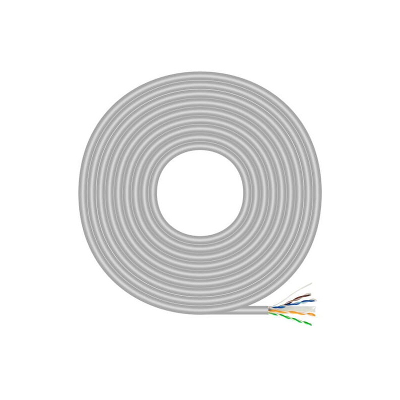 Cavo di rete Aisens RJ45 Cat.6 UTP rigido AWG23 CCA (lega) - 500 m - Colore grigio