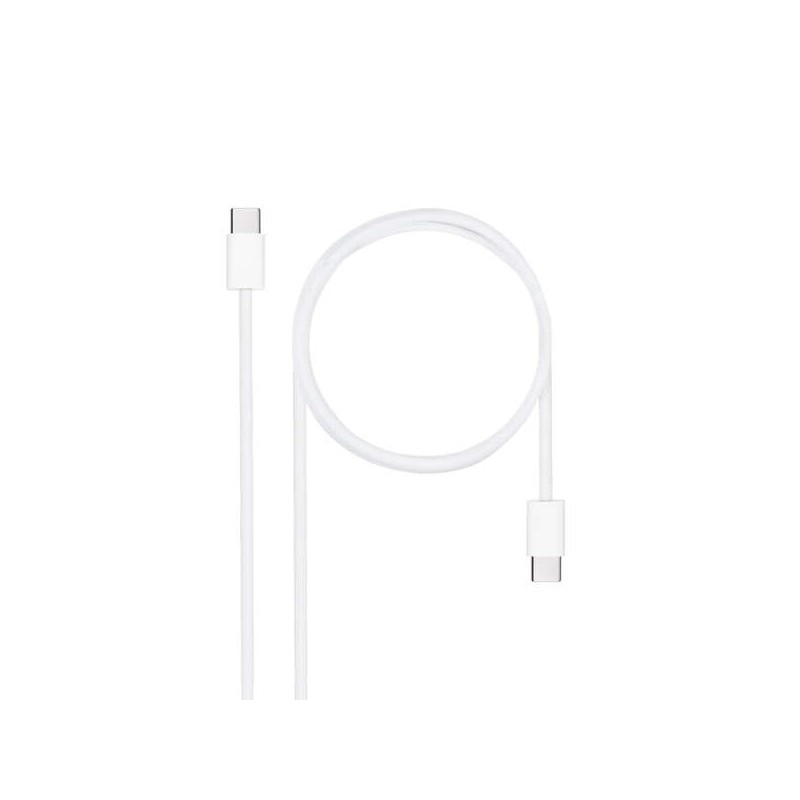 Cavo Nanocable USB-C 2.0 60W 3A - USB-C/M-USB-C/M - 1m - Bianco