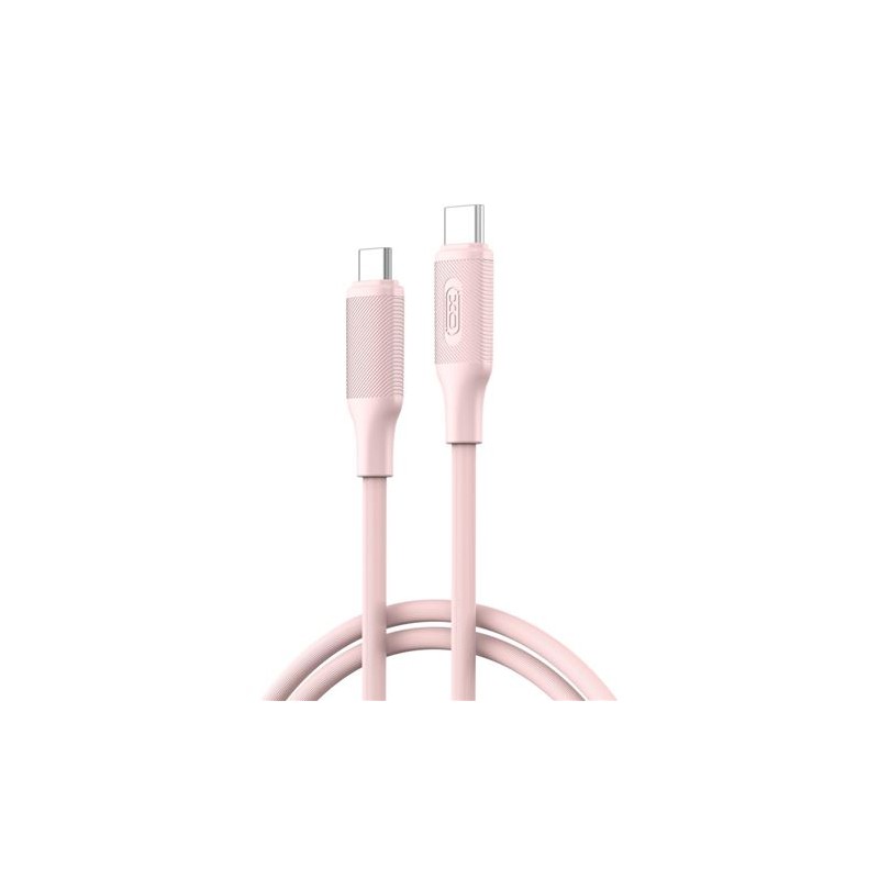 XO NBQ265B Cavo da USB-C maschio a USB-C maschio - 1 m - 60 W - Rosa