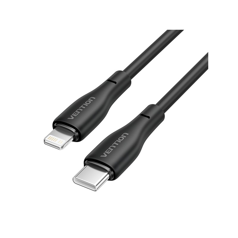 Cavo di ricarica USB-C/Lightning di Vention - TPE resistente - Trasferimento a 480 Mbps - Potenza 3A - Potenza 27W - Col