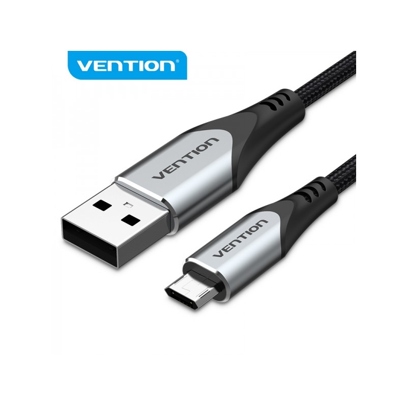 Vention Cavo da USB 2.0 maschio a MicroUSB maschio - 0.5 m - 3A 480Mbps - Nero - Colore nero