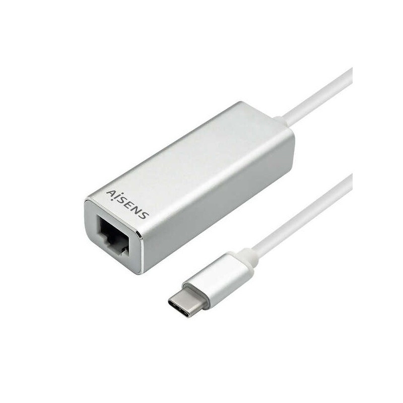 Aisens USB3.1 GEN1 Convertitore da USB-C a Gigabit Ethernet 10/100/1000 Mbps - Nero