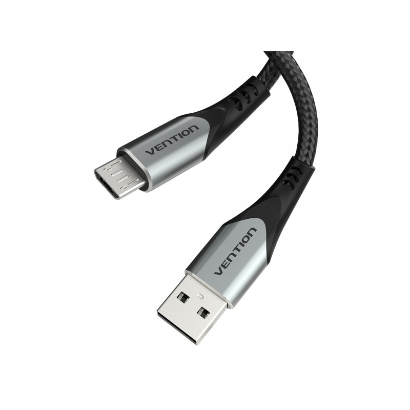 Vention Cavo da USB 2.0 maschio a MicroUSB maschio 60W 480Mbps - 0.25 m - Colore grigio
