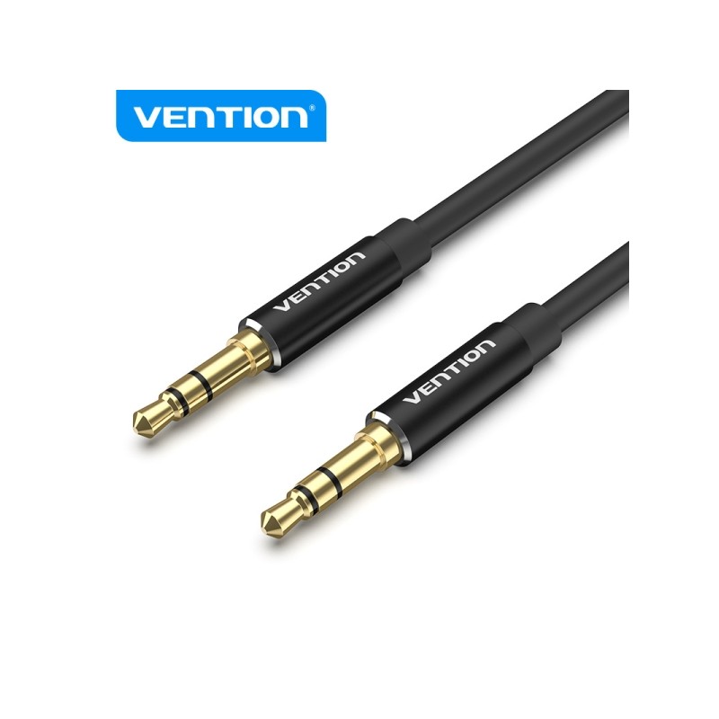 Cavo audio Vention - Connettori jack da 3.5 - Placcato oro - Alloggiamento in alluminio - Lunghezza 3 m - TPE resistente