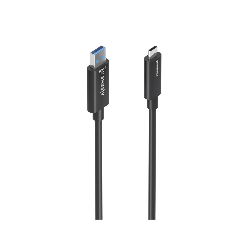 Cavo Aisens USB3.2 GEN2x1 10GBPS AOC solo dati - Da USB-A a USB-C - 40 m - Nero