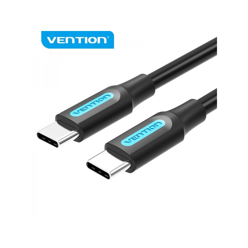 Vention Cavo da USB-C maschio a USB-C maschio - 1.5 m 3A - PD60W - Nero - Colore nero