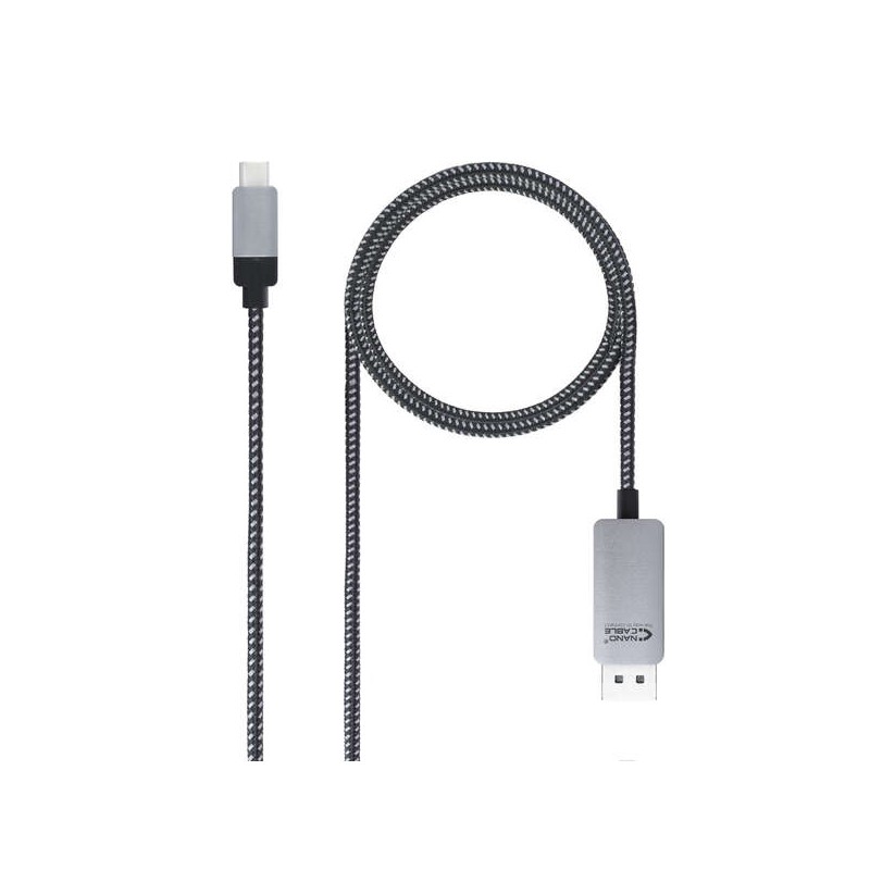 Cavo convertitore Nanocable USB-C maschio a DisplayPort maschio da 1.80 m - colore nero/argento